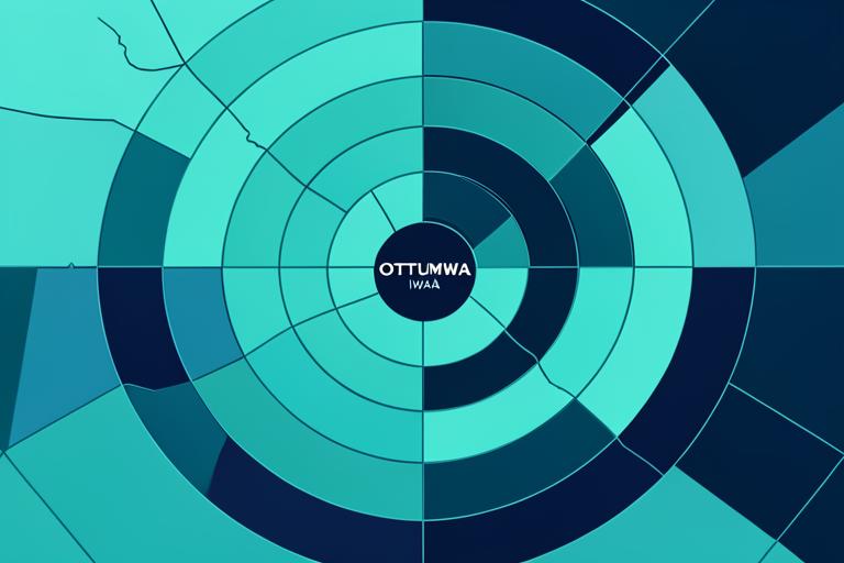 Map of the Ottumwa, Iowa service area